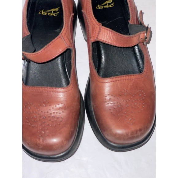 Dansko Women Red Leather Mary Jane Comfort Shoe Size 39 - Picture 16 of 16